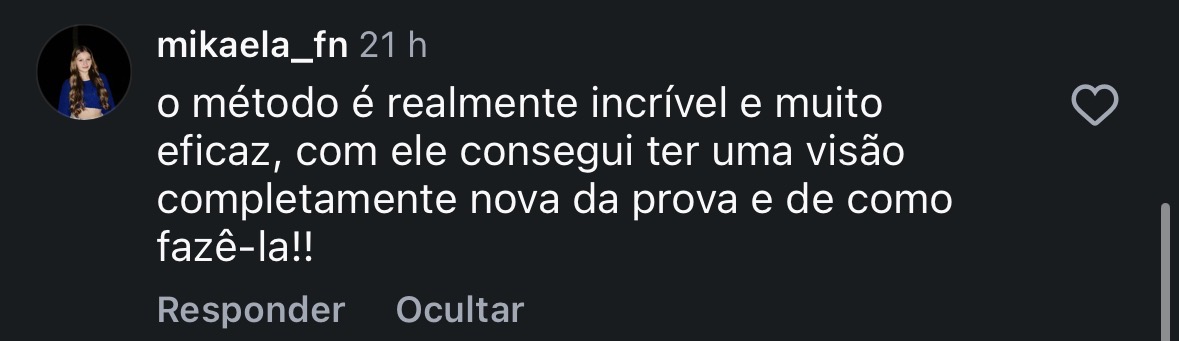 Depoimento de aluno sobre o Método DSR